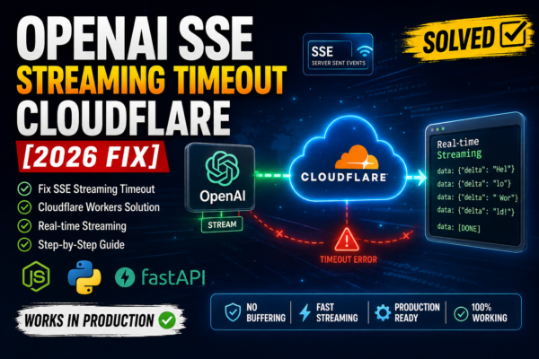 OpenAI SSE streaming timeout Cloudflare 2026 fix with real-time streaming