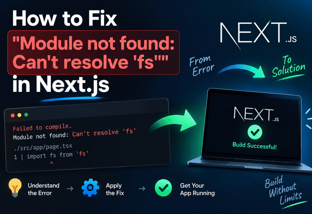 Fix Can't resolve fs in Next.js
