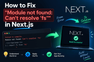 Fix Can't resolve fs in Next.js