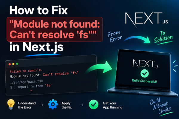 Fix Can't resolve fs in Next.js